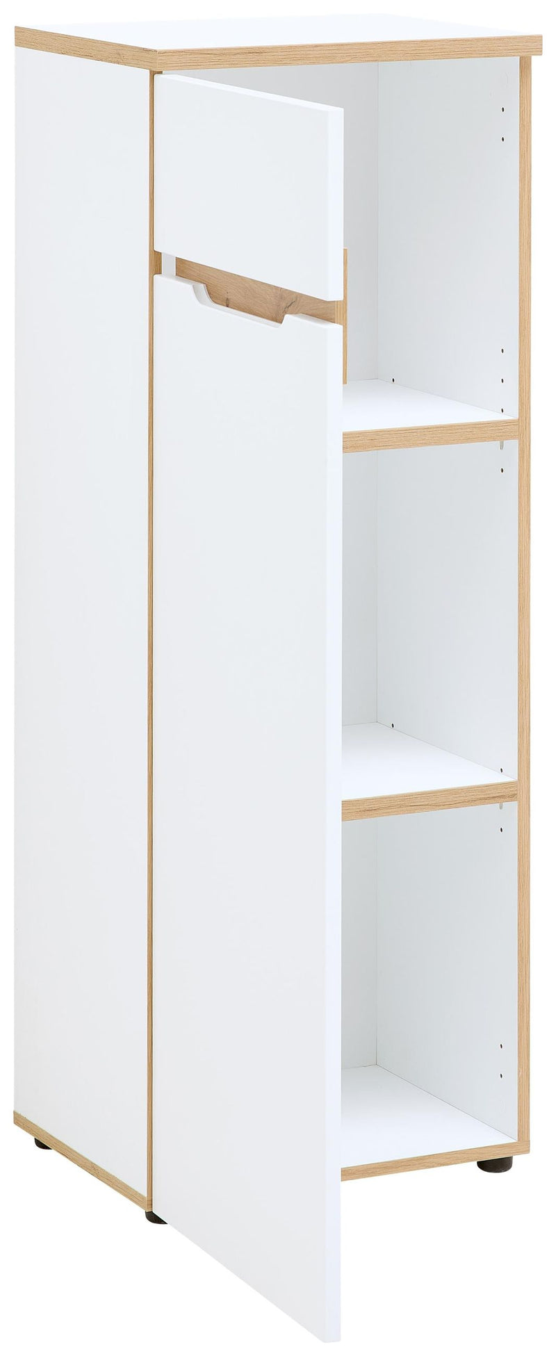 Komplettbüro MEMPHIS X 8-teilig in Weiß supermatt & Eiche inkl. Tisch