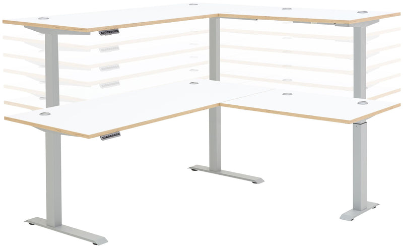 Komplettbüro MEMPHIS X 8-teilig in Weiß supermatt & Eiche inkl. Tisch
