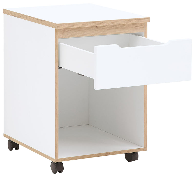 Büro Komplettset MEMPHIS VII 5-teilig – Weiß & Artisan Eiche