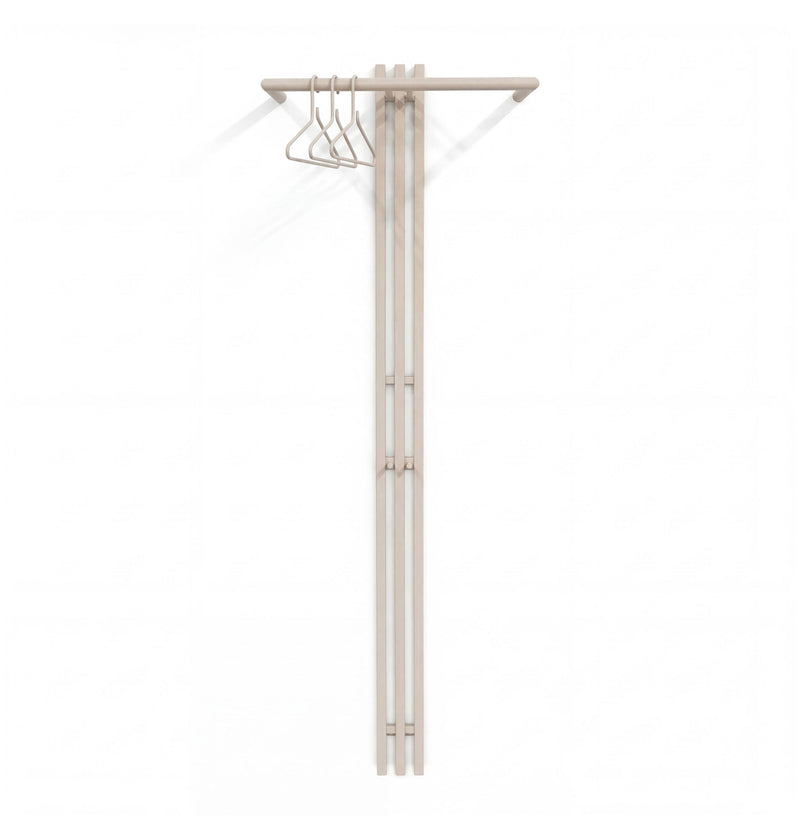 Design Garderobe SENZA 5 Silky Taupe beschichtet Wandgarderobe Spinder