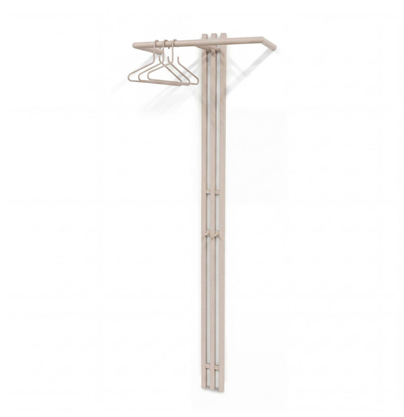 Design Garderobe SENZA 5 Silky Taupe beschichtet Wandgarderobe Spinder