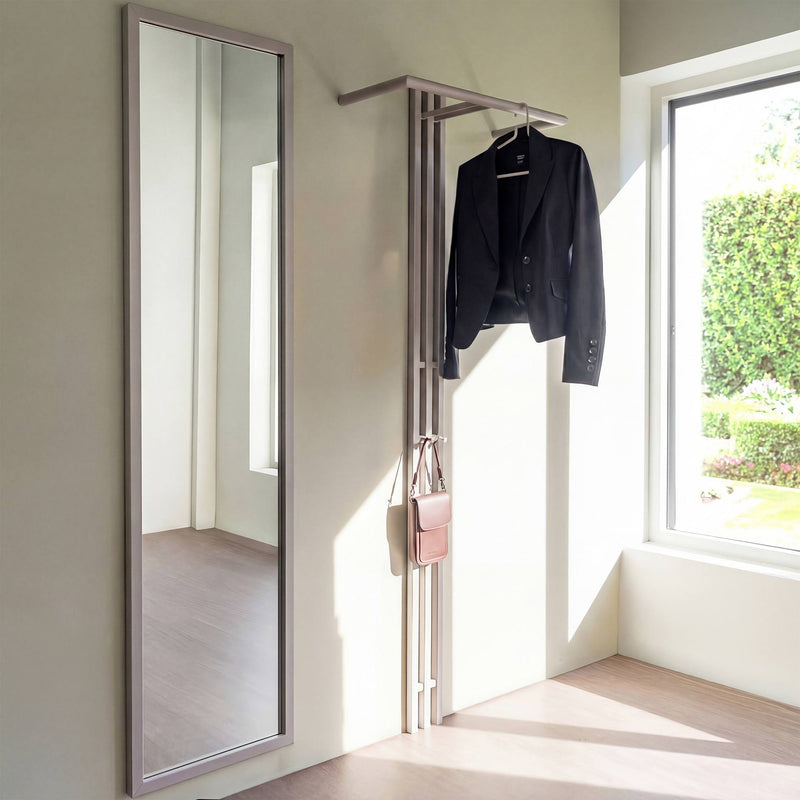 Design Garderobe SENZA 5 Silky Taupe beschichtet Wandgarderobe Spinder