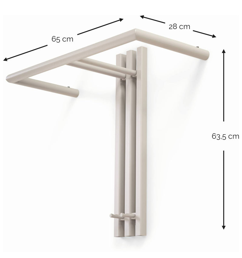 Wandgarderobe SENZA 1 Stahl Silky Taupe Garderobenhalter Spinder Design