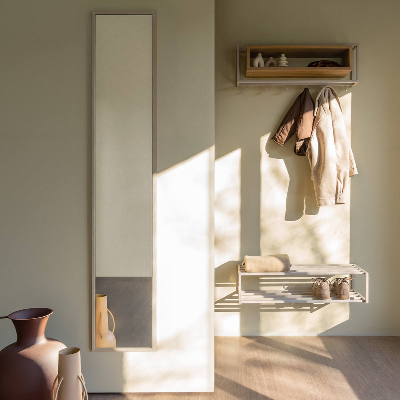 Spiegel SCHOOL L Stahl Silky Taupe von Spinder Design