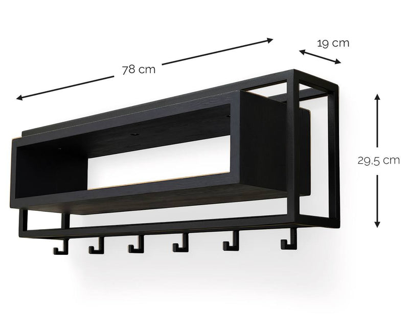 Garderobe Wandgarderobe SCHOOL 80 BLACK von Spinder Design
