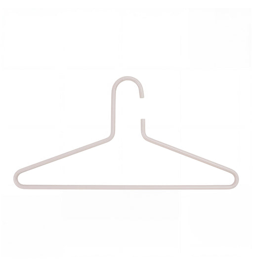 Kleiderbügel Senza 3er Set aus Stahl in Silky Taupe, Gesamtansicht eines einzelnen Bügels mit geschwungenem Design.