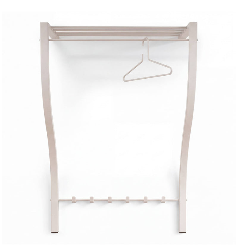 Design Wandgarderobe CARVE 1 Silky Taupe pulverbeschichtet von Spinder