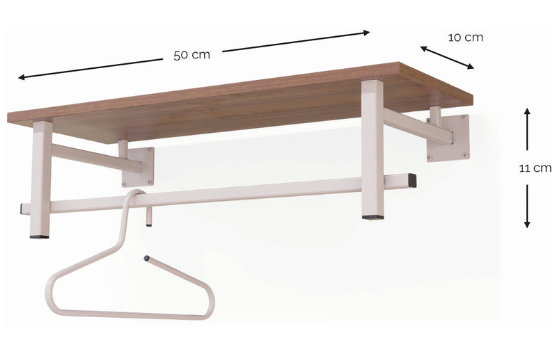 Wandgarderobe SIMPLON Stahlrohr Silky Taupe pulverbeschichtet, Spinder