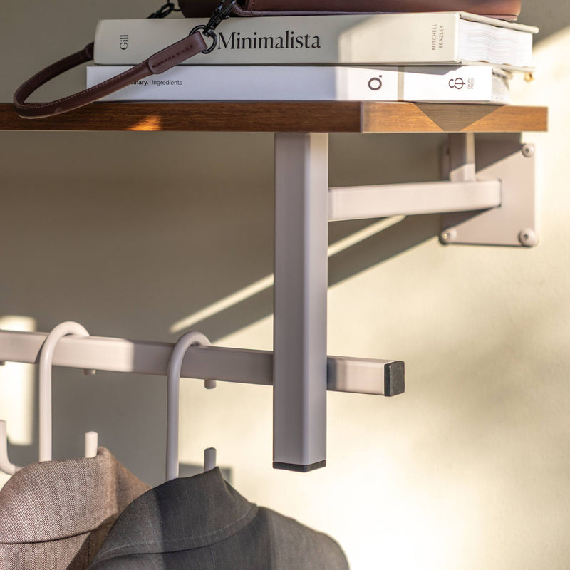 Wandgarderobe SIMPLON Stahlrohr Silky Taupe pulverbeschichtet, Spinder