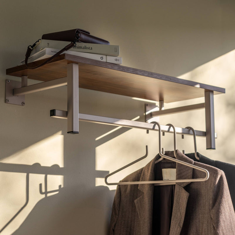 Wandgarderobe SIMPLON Stahlrohr Silky Taupe pulverbeschichtet, Spinder