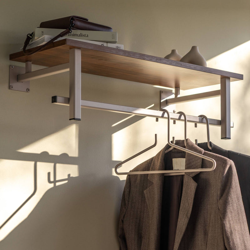 Wandgarderobe SIMPLON Stahlrohr Silky Taupe pulverbeschichtet, Spinder