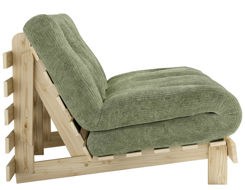 Sofa Schlafsofa ROOTS 140 Polster Cord Kiefer massiv unbehandelt Karup