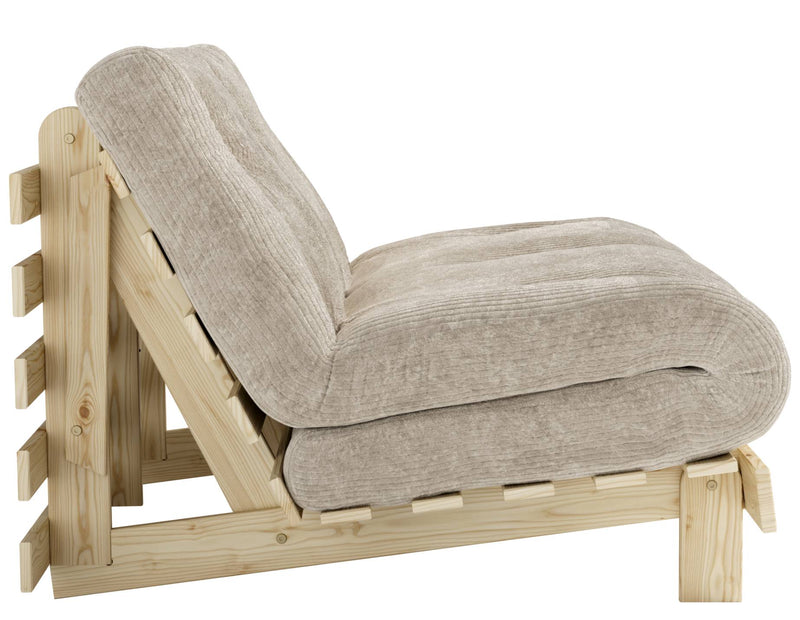 Sofa Schlafsofa ROOTS 140 Polster Cord Kiefer massiv unbehandelt Karup