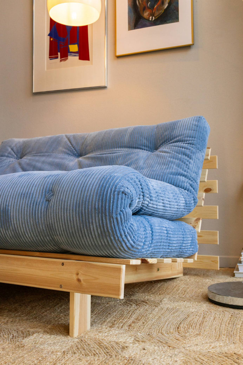 Sofa Schlafsofa ROOTS 140 Polster Cord Kiefer massiv unbehandelt Karup