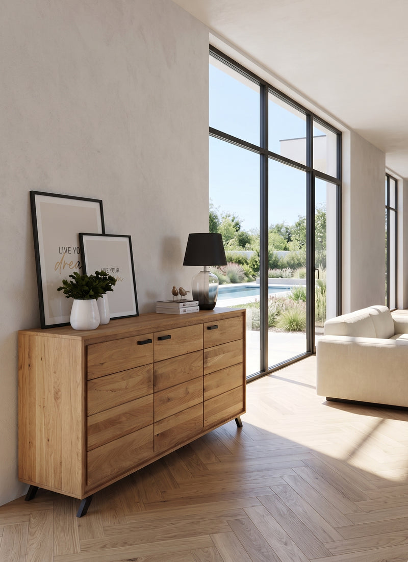 Sideboard Anrichte BERN 3-türig Wildeiche Massivholz geölt