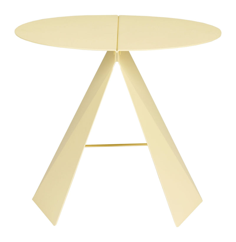 Beistelltisch Foldy Zuiver in Gelb mit Origami-Design aus Stahl