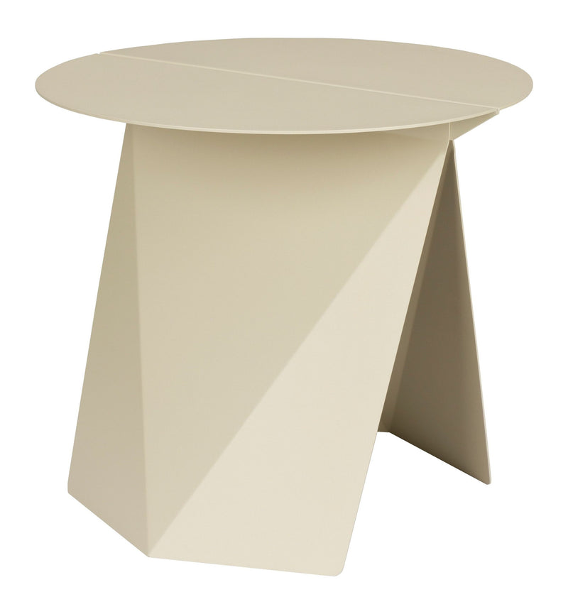 Beistelltisch Foldy Zuiver Beige aus Metall mit Origami-Design