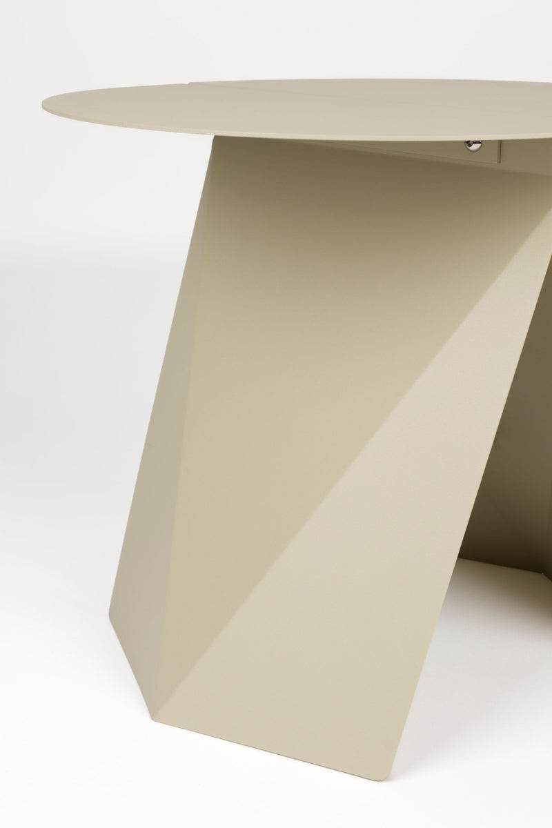Beistelltisch Foldy Zuiver Beige aus Metall mit Origami-Design