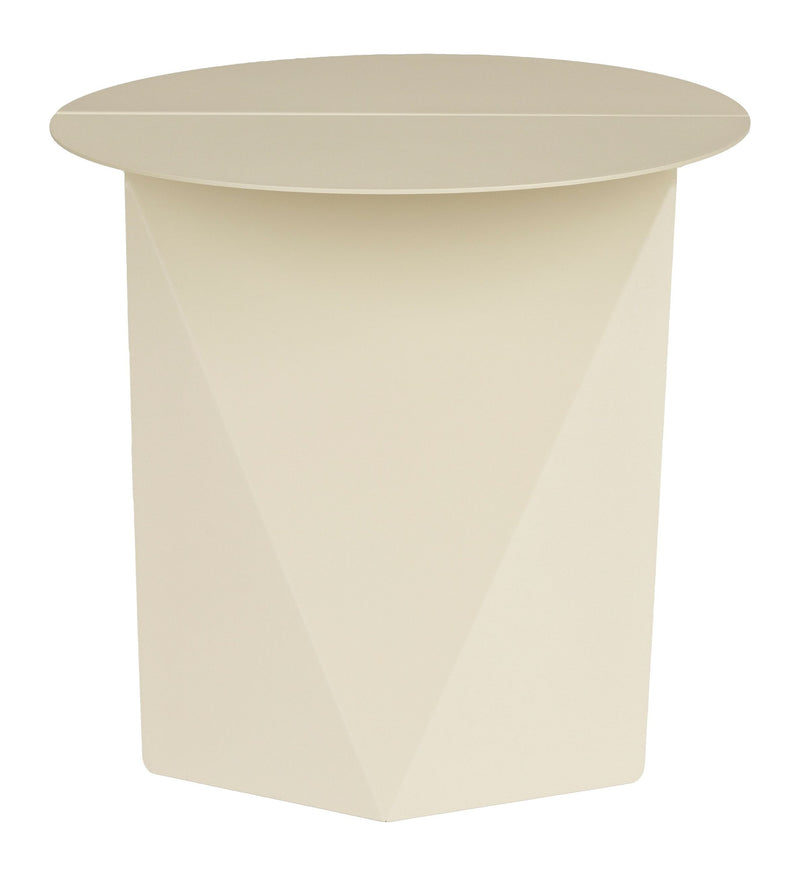 Beistelltisch Foldy Zuiver Beige aus Metall mit Origami-Design