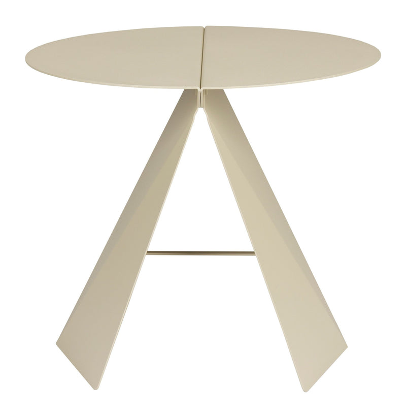 Beistelltisch Foldy Zuiver Beige aus Metall mit Origami-Design