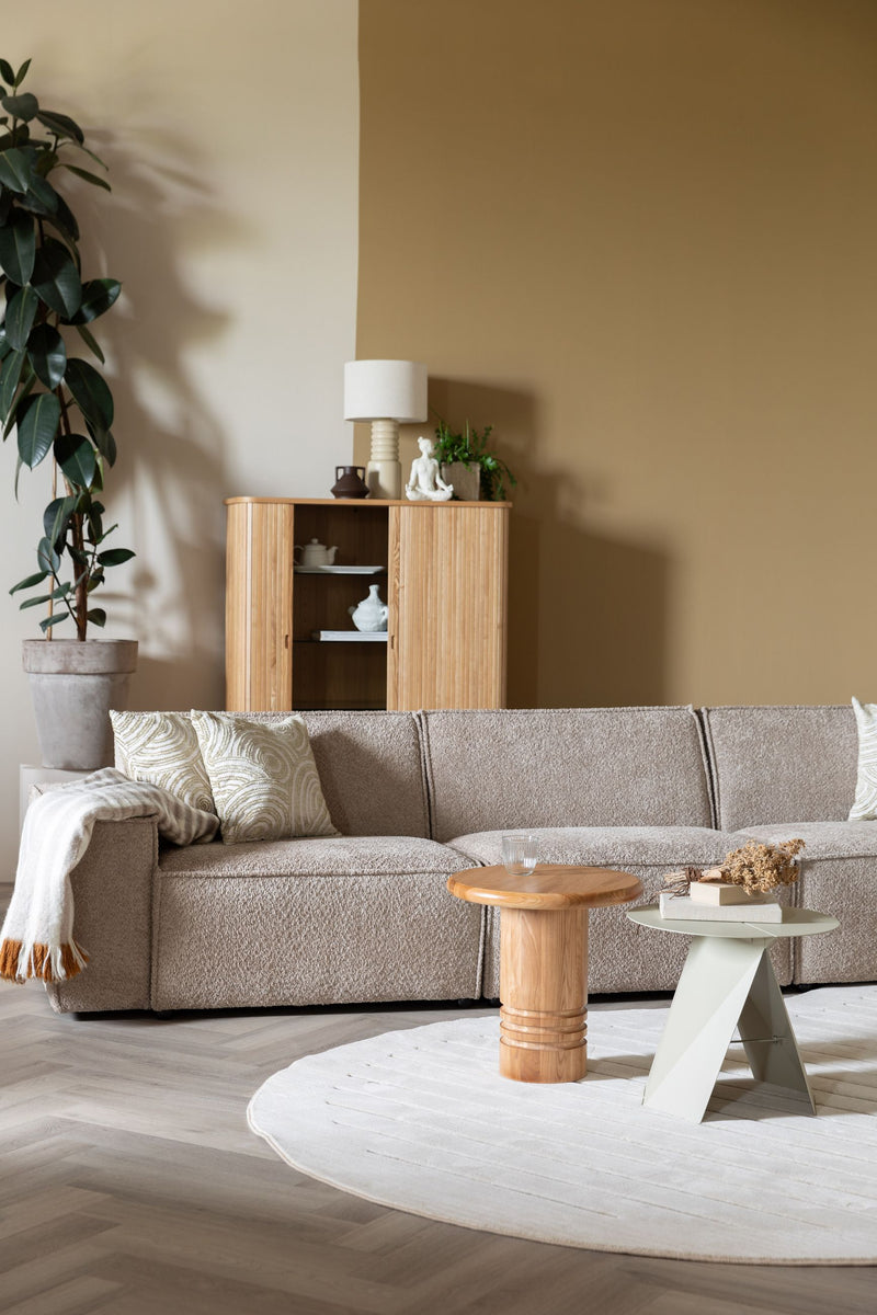 Beistelltisch Foldy Zuiver Beige aus Metall mit Origami-Design