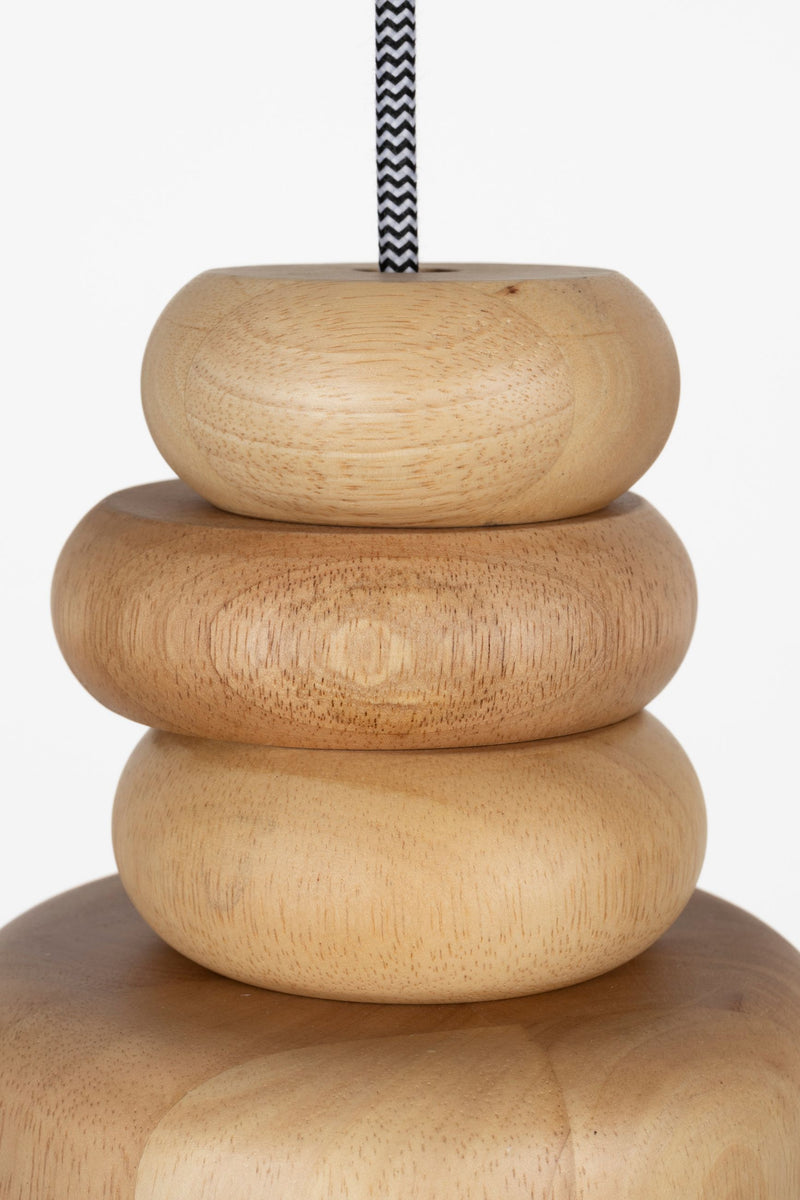 Pendelleuchte Dicky mit Holzschirm in Natural Oak, E27-Fassung