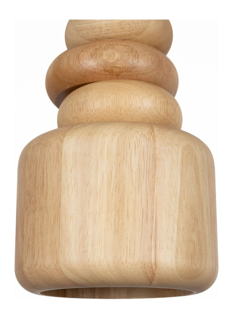 Pendelleuchte Dicky mit Holzschirm in Natural Oak, E27-Fassung
