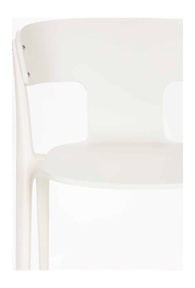 Gartenstuhl Horizon 4er-Set, Off-White aus Polypropylen von Zuiver