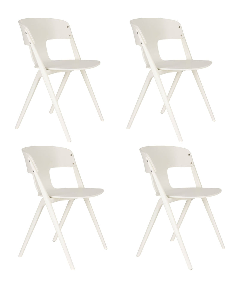 Gartenstuhl Horizon 4er-Set, Off-White aus Polypropylen von Zuiver