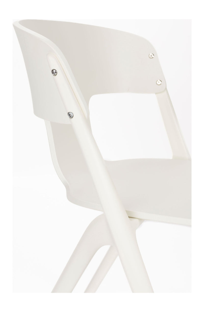 Gartenstuhl Horizon 4er-Set, Off-White aus Polypropylen von Zuiver