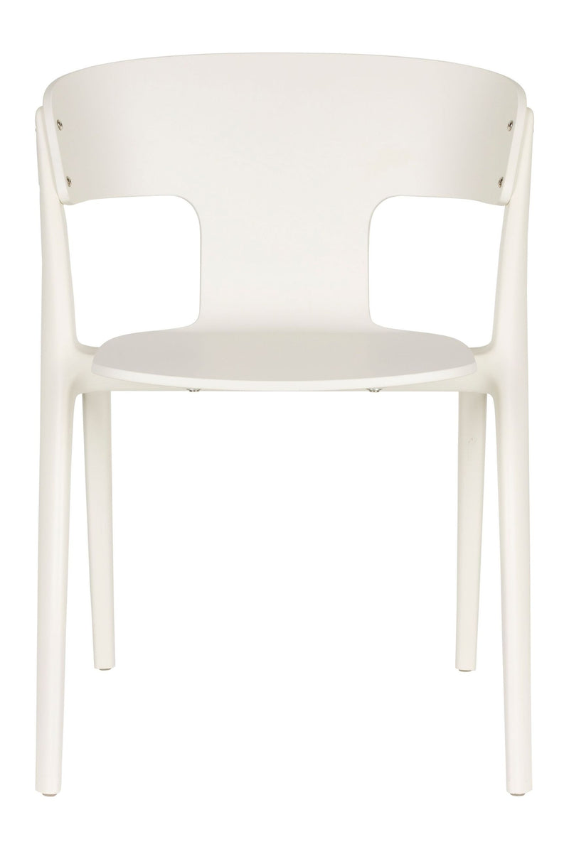 Gartenstuhl Horizon 4er-Set, Off-White aus Polypropylen von Zuiver