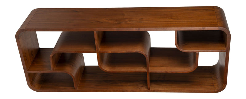 Schrank Seven im Bogendesign aus Nussbaumfurnier von Zuiver, Braun