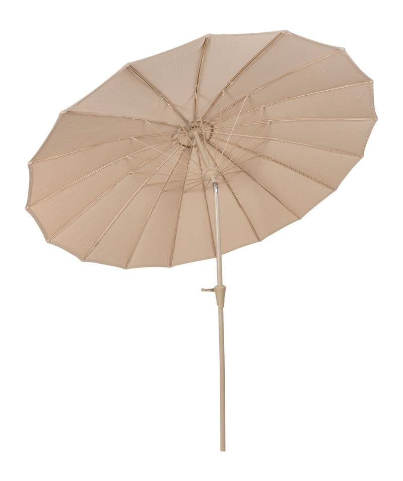 Sonnenschirm Sunshine von Zuiver in Beige mit Edelstahlstab für Garten