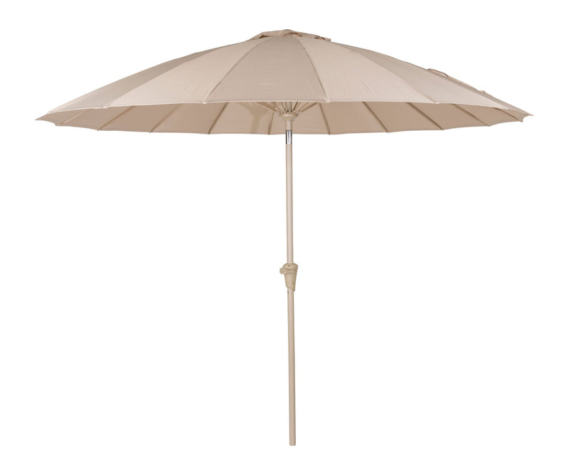 Sonnenschirm Sunshine von Zuiver in Beige mit Edelstahlstab für Garten