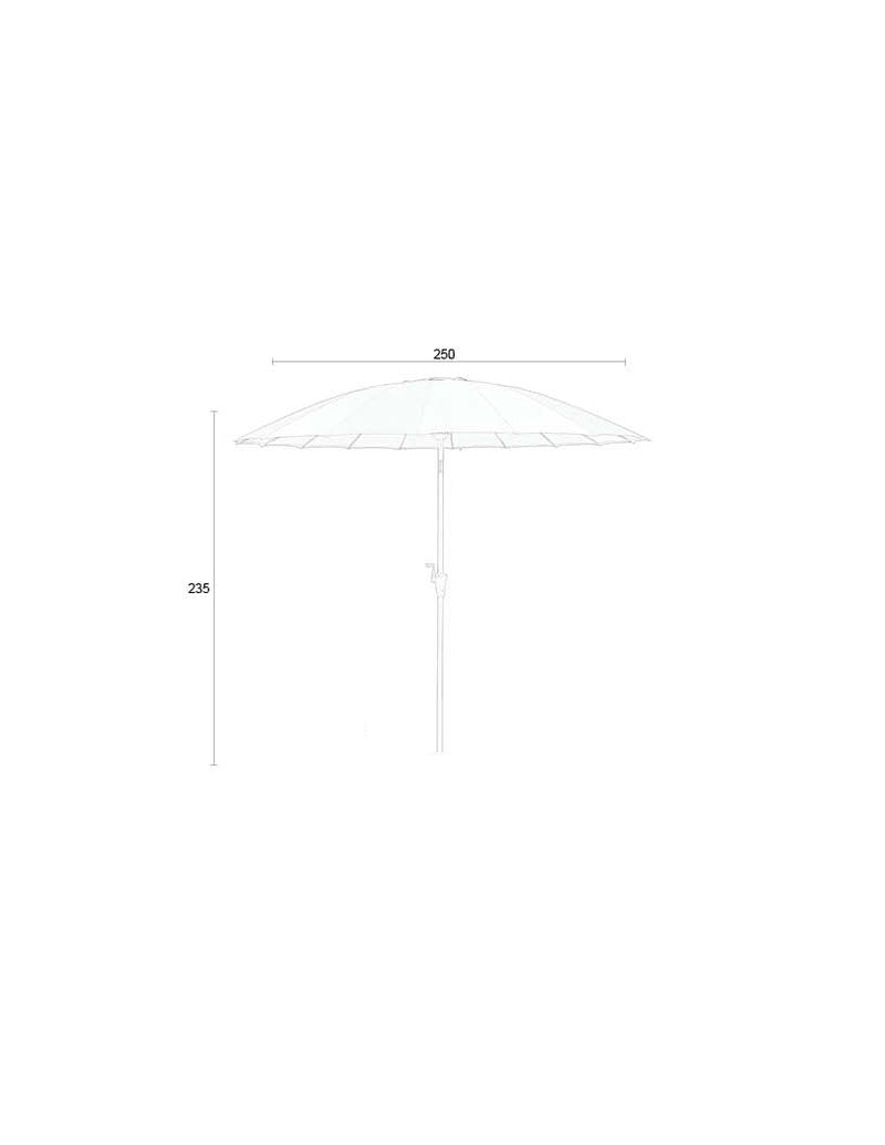Sonnenschirm Sunshine von Zuiver in Beige mit Edelstahlstab für Garten
