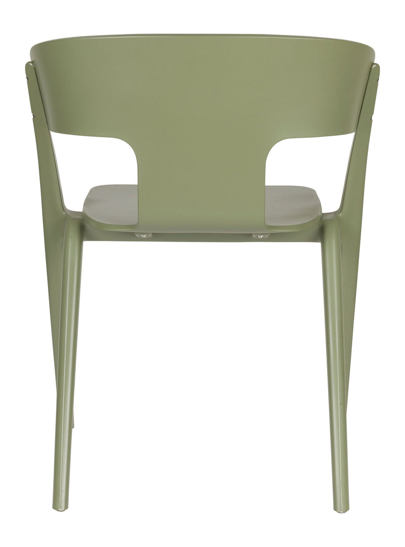 Gartenstuhl Horizon 4er-Set, Forest Green aus Polypropylen von Zuiver