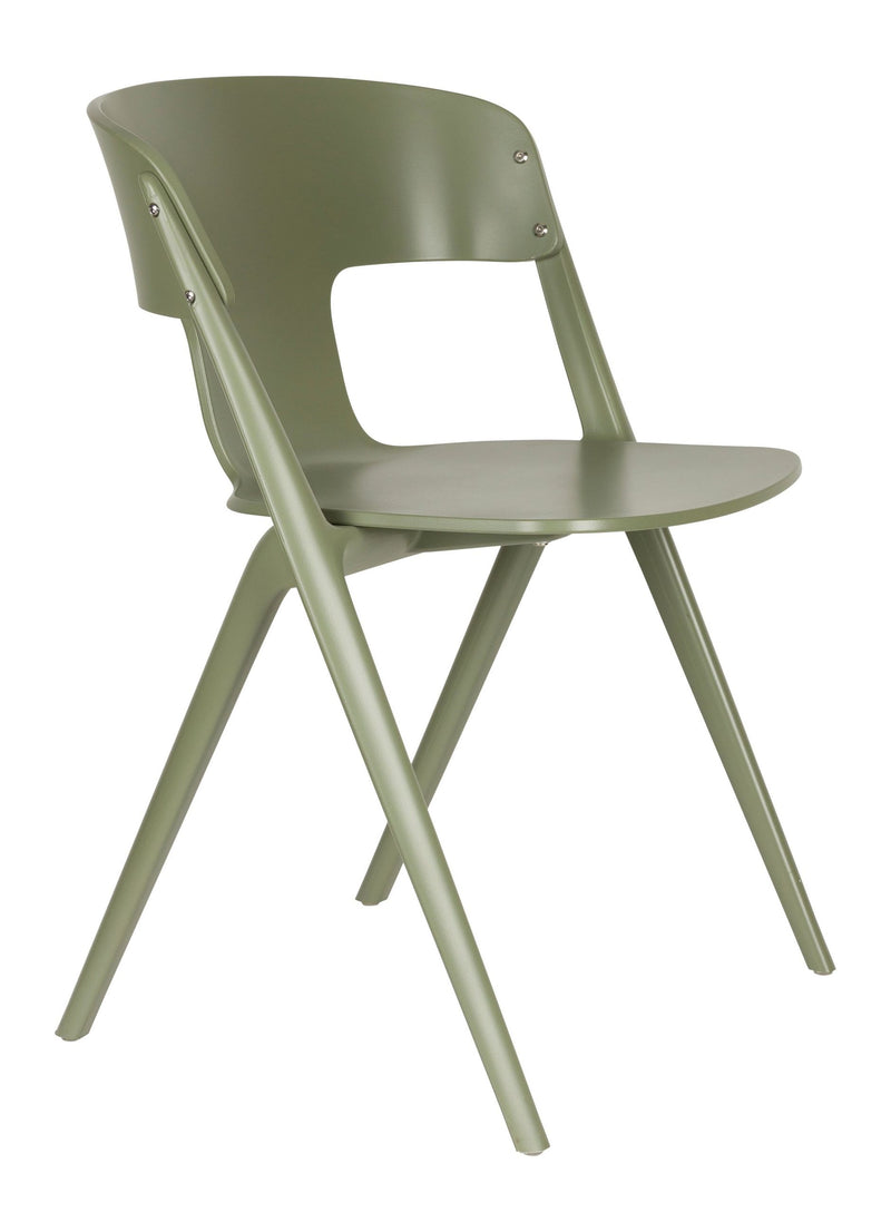 Gartenstuhl Horizon 4er-Set, Forest Green aus Polypropylen von Zuiver