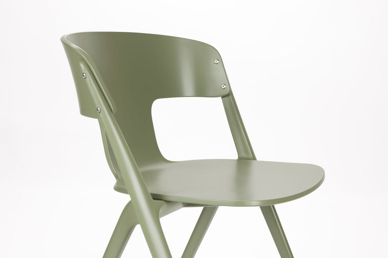 Gartenstuhl Horizon 4er-Set, Forest Green aus Polypropylen von Zuiver