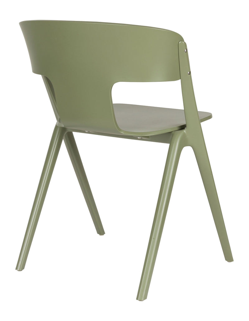 Gartenstuhl Horizon 4er-Set, Forest Green aus Polypropylen von Zuiver