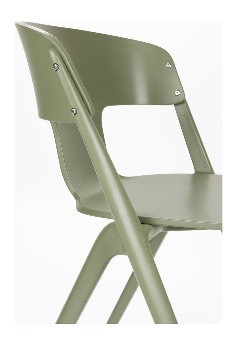 Gartenstuhl Horizon 4er-Set, Forest Green aus Polypropylen von Zuiver