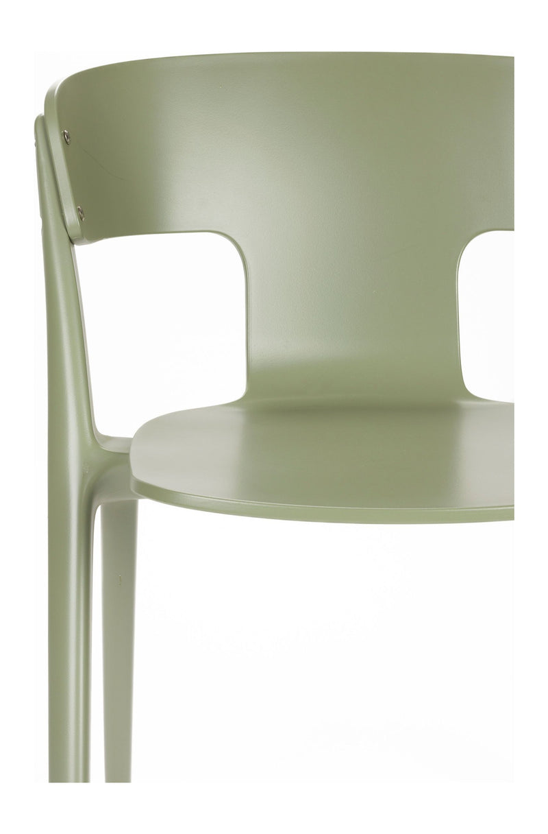 Gartenstuhl Horizon 4er-Set, Forest Green aus Polypropylen von Zuiver