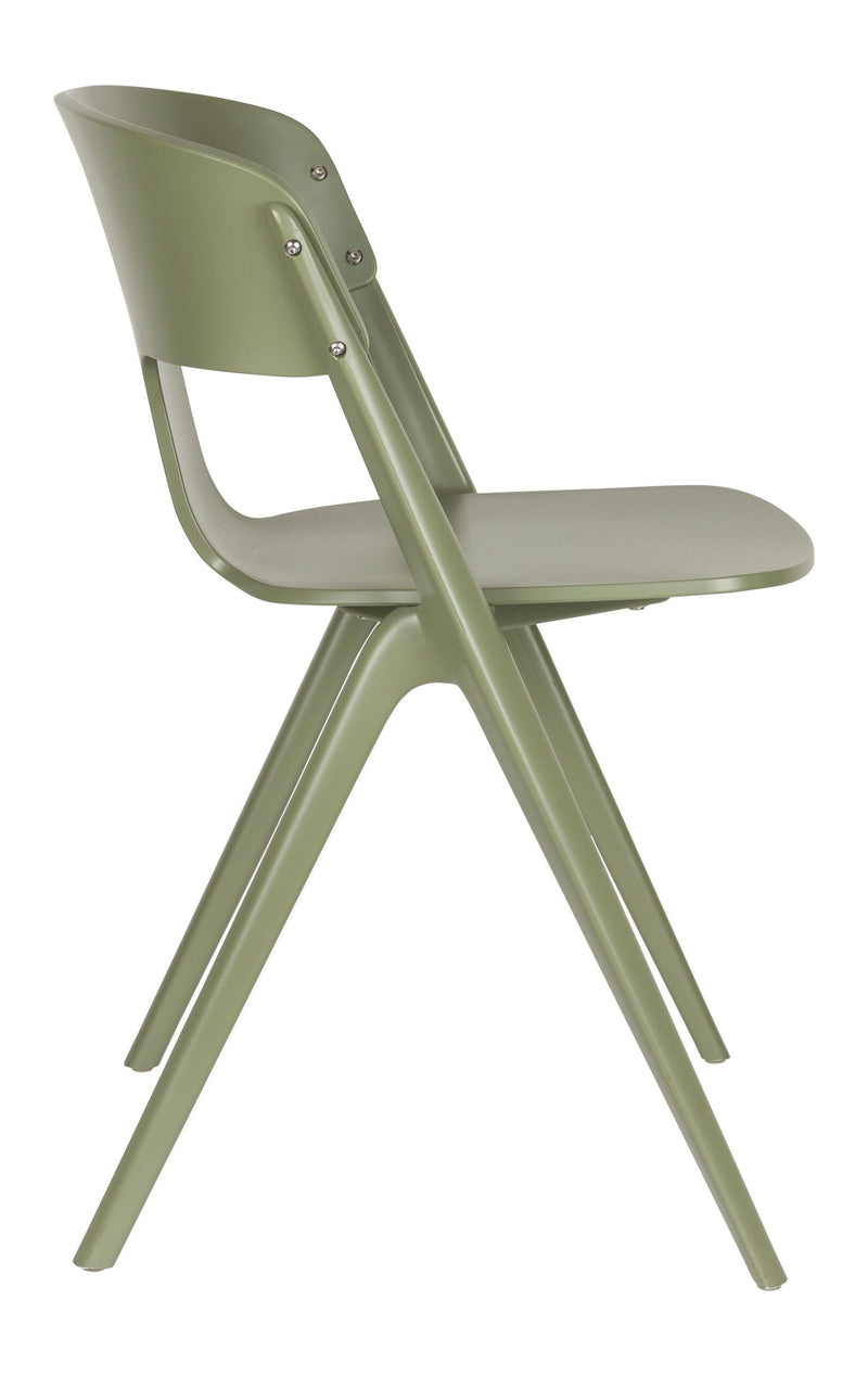 Gartenstuhl Horizon 4er-Set, Forest Green aus Polypropylen von Zuiver