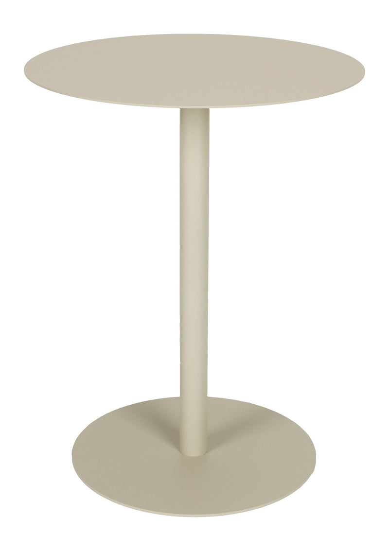 Beistelltisch Snow von Zuiver, rund aus Edelstahl in Beige