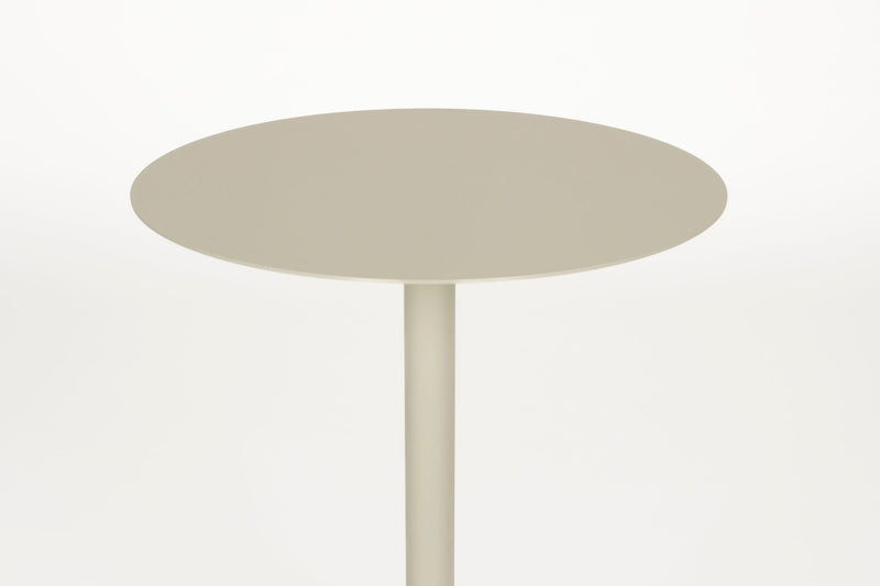 Beistelltisch Snow von Zuiver, rund aus Edelstahl in Beige