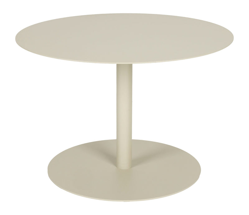 Couchtisch Snow von Zuiver, rund, in Beige aus rostfreiem Metall