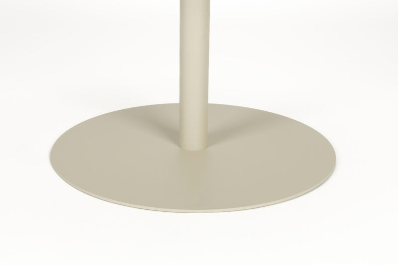 Couchtisch Snow von Zuiver, rund, in Beige aus rostfreiem Metall
