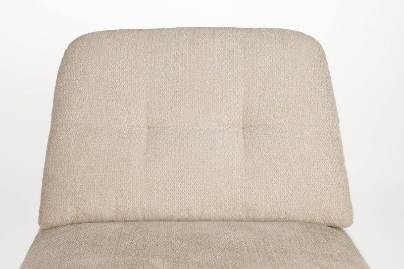 Loungesessel Benjamin mit drehbarem Metallgestell, Beige von Zuiver