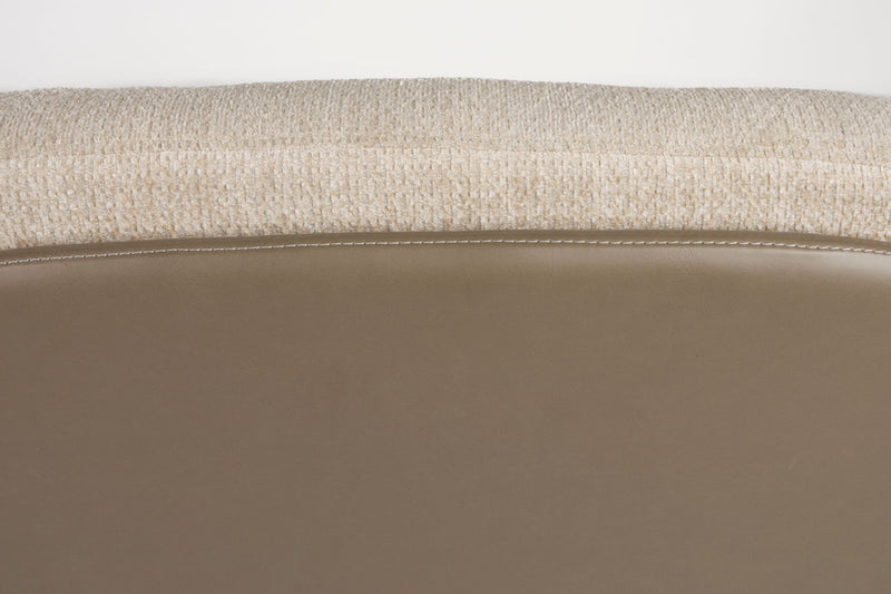 Loungesessel Benjamin mit drehbarem Metallgestell, Beige von Zuiver