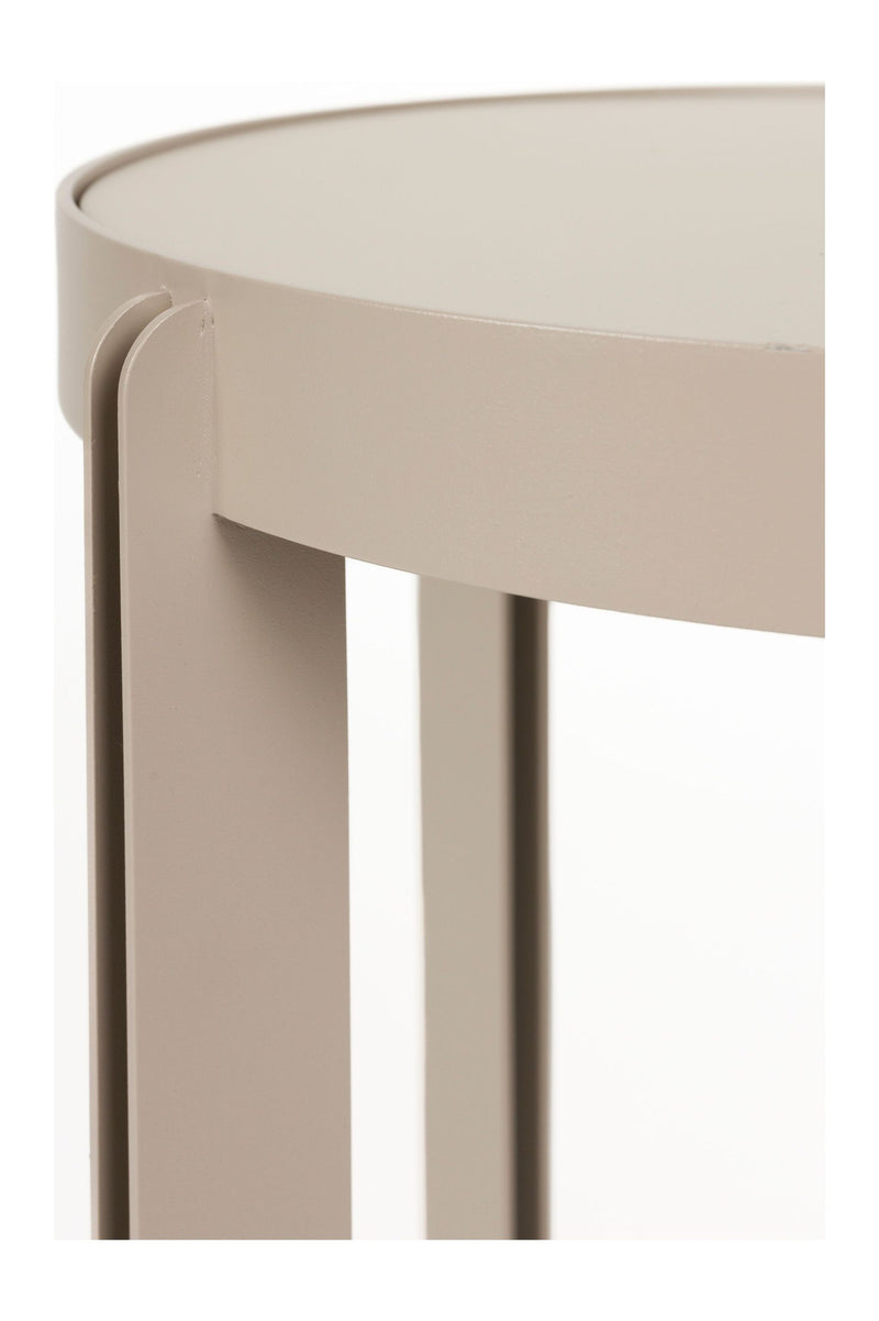 Beistelltisch Centre von Zuiver, Beige mit Stahlgestell und MDF-Platte