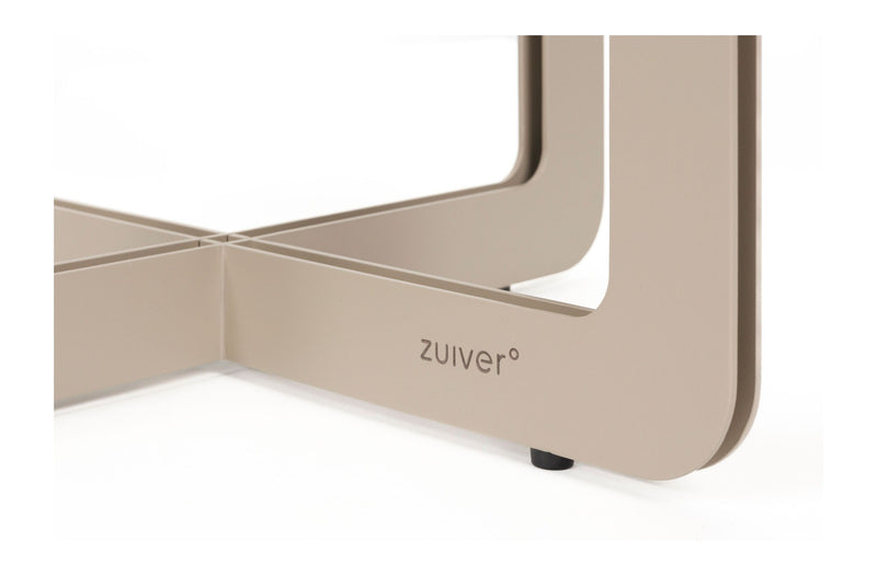 Beistelltisch Centre von Zuiver, Beige mit Stahlgestell und MDF-Platte